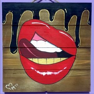 Cartoon on Wood Acrylic Painting